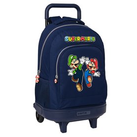 Cartable à roulettes Super Mario Blue marine 33 X 45 X 22 cm