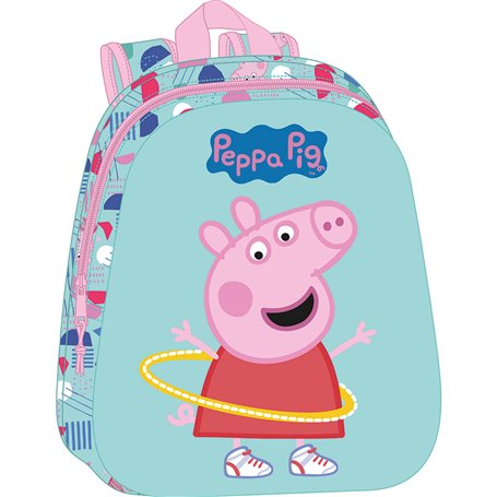 Cartable Peppa Pig Vert Rose 27 x 33 x 10 cm