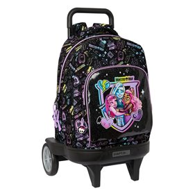 Cartable à roulettes Monster High Noir 33 x 45 x 22 cm