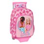 Cartable à roulettes Barbie Love Rose 26 x 34 x 11 cm