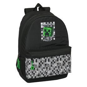 Cartable Minecraft Noir Vert Gris 30 x 46 x 14 cm