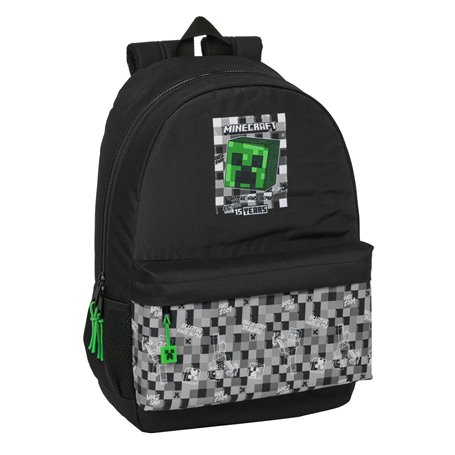 Cartable Minecraft Noir Vert Gris 30 x 46 x 14 cm