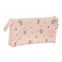 Trousse Fourre-Tout Triple Minnie Mouse Baby Rose 22 x 12 x 3 cm