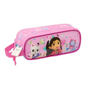 Trousse Fourre-Tout Double Gabby's Dollhouse Party Rose 21 x 8 x 6 cm