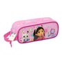 Trousse Fourre-Tout Double Gabby's Dollhouse Party Rose 21 x 8 x 6 cm