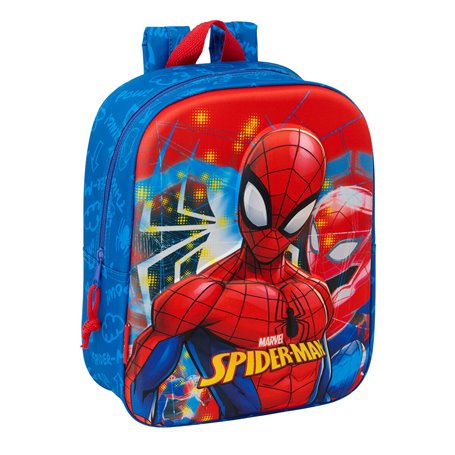 Cartable Spider-Man Rouge Blue marine 22 x 27 x 10 cm 3D