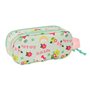 Trousse Fourre-Tout Double Hello Kitty Vert Rose 21 x 8 x 6 cm 3D