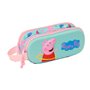 Trousse Fourre-Tout Double Peppa Pig Vert Rose 21 x 8 x 6 cm 3D