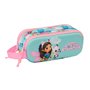 Trousse Fourre-Tout Double Gabby's Dollhouse Rose Bleu ciel 21 x 8 x 6 cm 3D