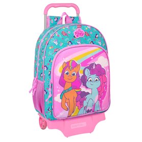 Cartable à roulettes My Little Pony Magic Rose Turquoise 33 x 42 x 14 cm