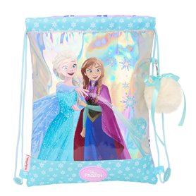 Sac à dos serré par des ficelles Frozen Cool days Violet Bleu ciel 26 x 34 x 1 cm