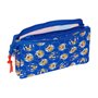 Trousse Fourre-Tout Triple Sonic Prime Bleu 22 x 12 x 3 cm