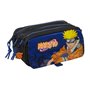 Trousse Fourre-Tout Triple Naruto Ninja Bleu Noir 21