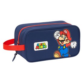 Range-Chaussures de Voyage Super Mario World Blue marine 29 x 15 x 14 cm