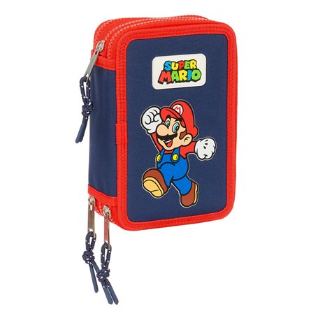 Pochette à crayons triple Super Mario World Blue marine 12