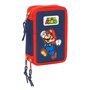 Pochette à crayons triple Super Mario World Blue marine 12