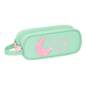 Trousse Fourre-Tout Double BlackFit8 Moon Vert 21 x 8 x 6 cm