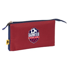 Trousse Fourre-Tout Triple Kings League Jijantes Bordeaux Blue marine 22 x 12 x 3 cm