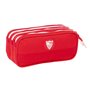 Trousse Fourre-Tout Triple Sevilla Fútbol Club Rouge 21,5 x 10 x 8 cm