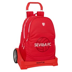 Cartable à roulettes Sevilla Fútbol Club Rouge 32 x 44 x 16 cm