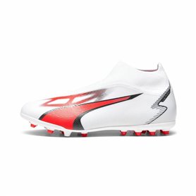 Chaussures de Football pour Adultes Puma  Ultra Match+ Ll Mg  Blanc Rouge