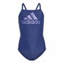 Maillot de Bain Fille Adidas Big Logo Bleu