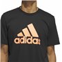 T-shirt à manches courtes homme Adidas Logo Noir (L)