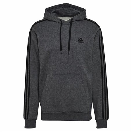 Sweat à capuche homme Adidas 3 Stripes Gris clair