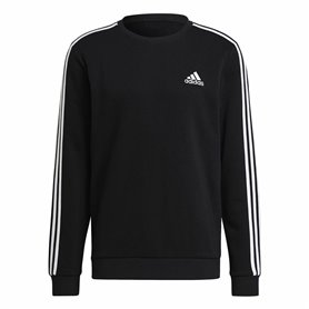 Sweat sans capuche homme Adidas 3 Stripes Noir