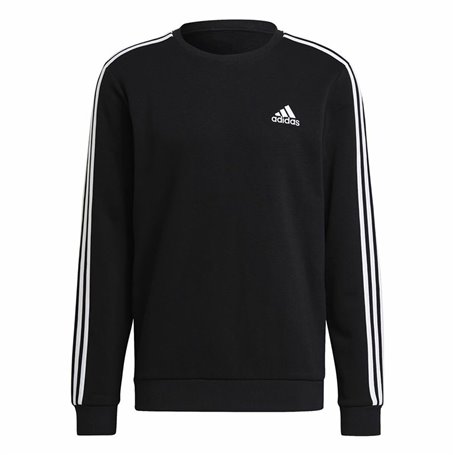 Sweat sans capuche homme Adidas 3 Stripes Noir