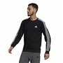 Sweat sans capuche homme Adidas 3 Stripes Noir