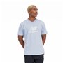 T-shirt à manches courtes homme New Balance Essentials Stacked Logo Indigo (L)