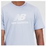 T-shirt à manches courtes homme New Balance Essentials Stacked Logo Indigo (L)