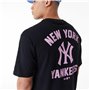 T-shirt à manches courtes homme New Era  WORDMARK OS TEE NEYYAN 60435524  Noir (M)