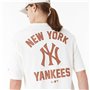T-shirt à manches courtes homme New Era  WORDMARK OS TEE NEYYAN 60435536  Blanc (XL)