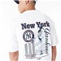 T-shirt à manches courtes homme New Era MLB PLAYER GRPHC OS TEE NEYYAN 60435538 Blanc (L)