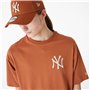 T-shirt à manches courtes homme New Era LEAGUE ESSNTLS LC OS TEE NEYYAN 60435552 Marron (XL)