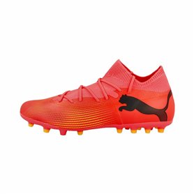 Chaussures de Football Multi-crampons pour Adultes Puma FUTURE 7 MATCH MG Sunset Glow Rouge