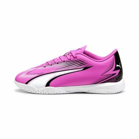 Chaussures de Futsal pour Enfants Puma Ultra Play Blanc Rose foncé Enfant Unisexe