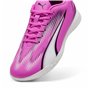 Chaussures de Futsal pour Enfants Puma Ultra Play Blanc Rose foncé Enfant Unisexe