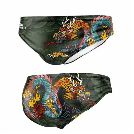 Slip pour homme Turbo Comic-Dragon Noir Vert foncé