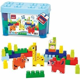 Set de construction Ecoiffier Barrel Animals 50 Pièces