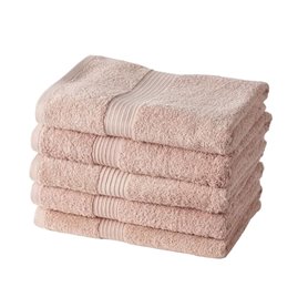 Ensemble de serviettes de toilette TODAY 100 % coton 70 x 130 cm Rose (5 Unités)