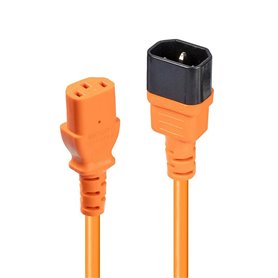 Lindy 30475 câble électrique Orange 2 m Coupleur C13 Coupleur C14