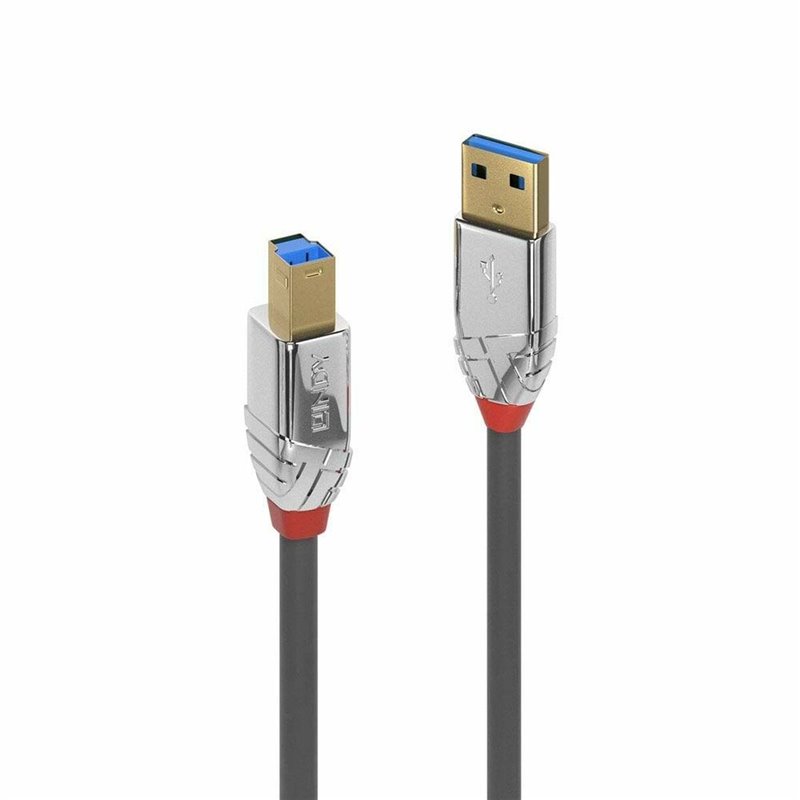 Lindy 36661 câble USB 1 m USB 3.2 Gen 1 (3.1 Gen 1) USB A USB B Chrome, Gris