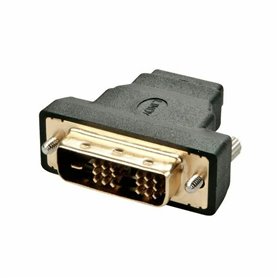 Lindy 41228 changeur de genre de câble HDMI-A FM DVI-D M Noir