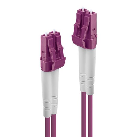 Lindy 46342 câble de fibre optique 3 m LC OM4 Rose