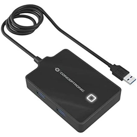 Conceptronic HUBBIES11BP station d'accueil USB 3.2 Gen 1 (3.1 Gen 1) Type-A Noir