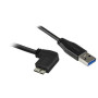 StarTech.com Câble Micro USB 3.0 slim - USB-A vers Micro-B à angle droit de 1 m - M/M