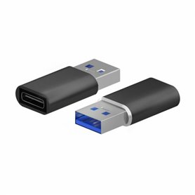 AISENS A108-0678 changeur de genre de câble USB Type-C USB Type-A Noir